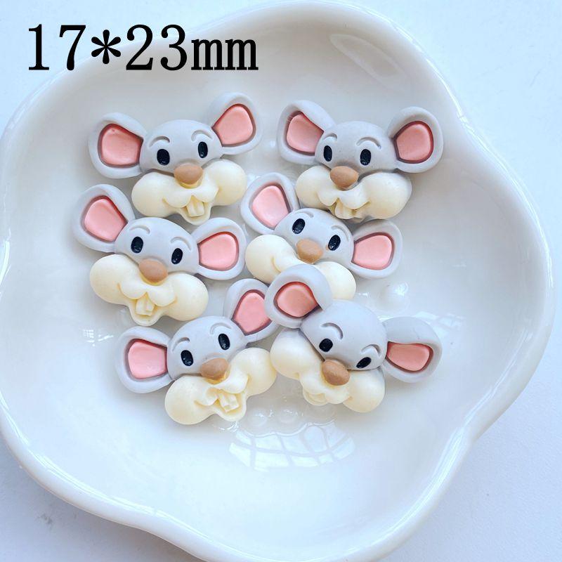 

10Pcs New Cute Resin Cartoon Rabbit,Duck,Dog,Rat and Monkey Series Flat Back Fit Phone Deco Parts Embellishments for Hair Bows
