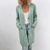 IHUASU Autumn and Winter Fashion Women's Outer Cardigan Jumper Women Fashion Long Single-breasted Casual Cardigan Jacket