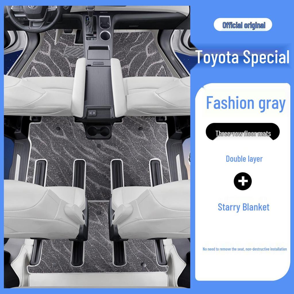 Eco-Friendly Odorless Full-Coverage Leather Floor Mats for Toyota Sienna & Grand Highlander