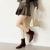 French Suede Short Boots 2025 Autumn and Winter Pointed Fashion Boots Temperament Thin Boots Sleeve Elastic Boots Pure Royal Boots Women