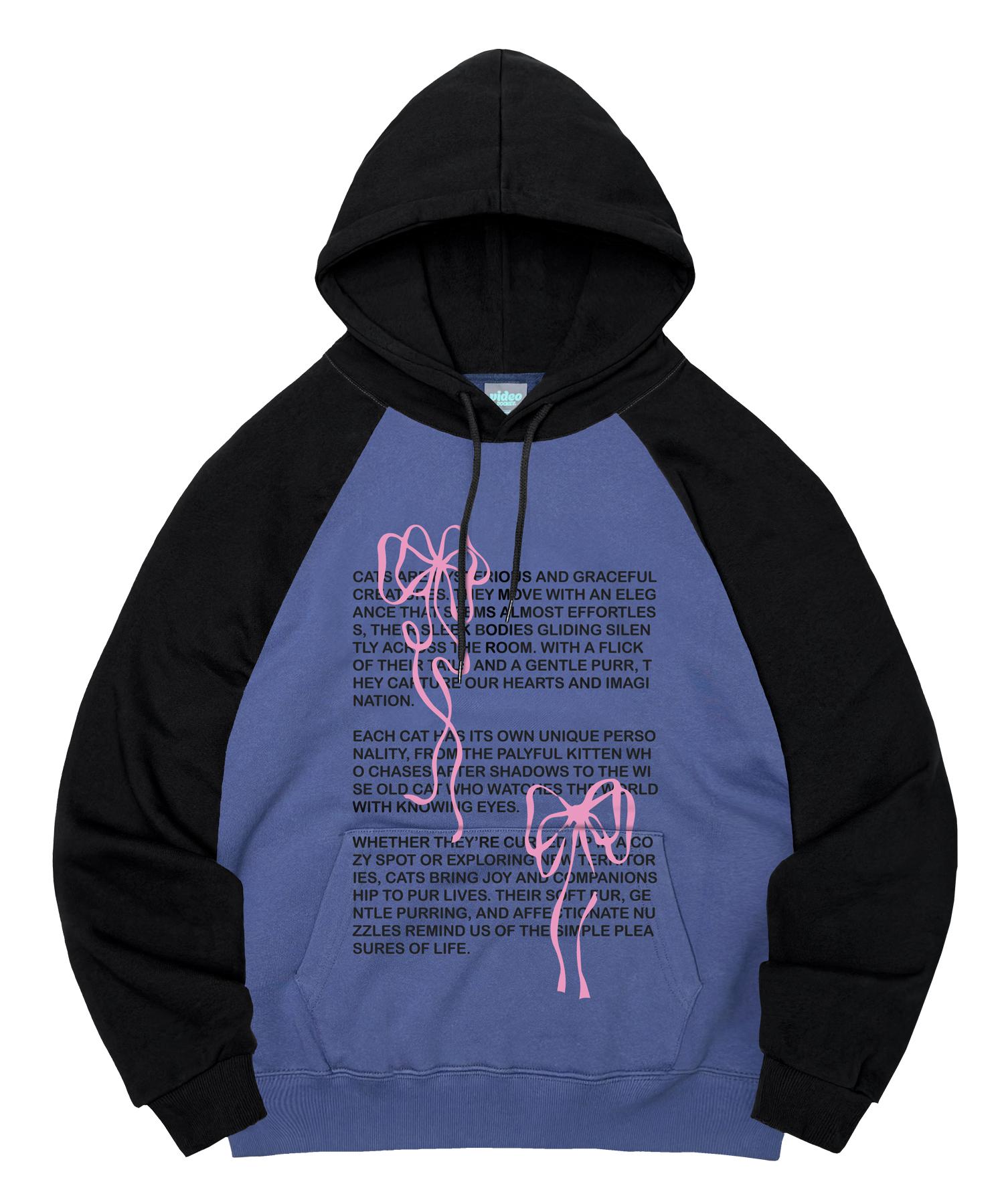 Video Jaki Ribbon Raglan Hoodie [Purple Blue] M