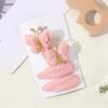 4PCS/Set Handmade Knitting Butterfly Hair Clip Set Childrens Girl Hair Accessories Winter Casual Wear Soft Hair Clips Gift