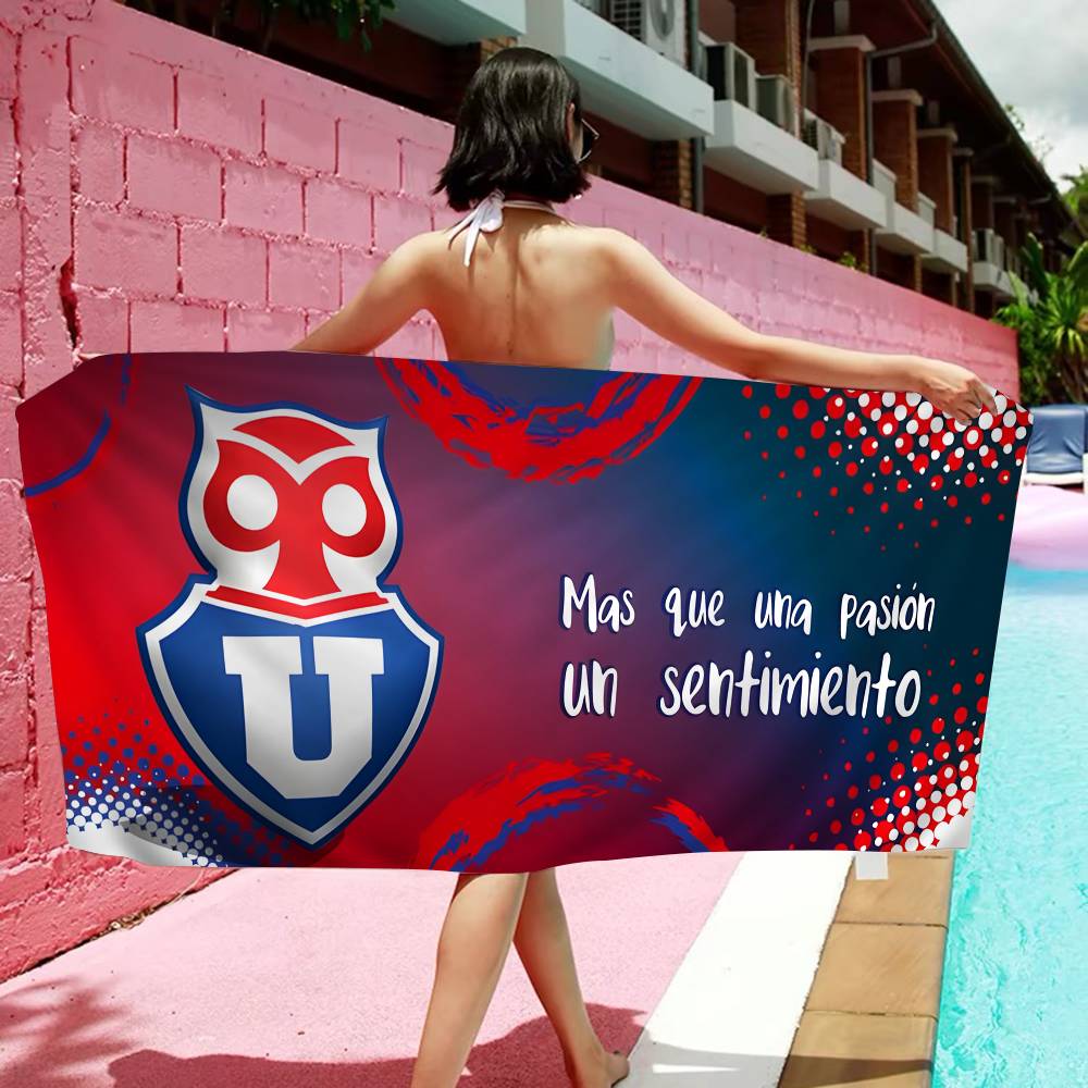 Chile U-University Logo Microfiber Beach Towel Absorbent Quick Dry Soft Yoga Swimming Resort Mountain Climbing Towel