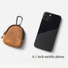 Retro Coin Bag Crazy Horse Leather Small Coins Keys Holder Zipper Pouches Bluetooth Earphone Storage Bags