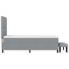 Boxspring Bed with Headboard Light Gray 100 x 200 cm Fabric