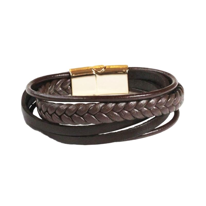 Handgefertigtes Herrenarmband mit magnetischem Edelstahlverschluss für sicheren Halt Ideal für Paare und modebewusste Männer