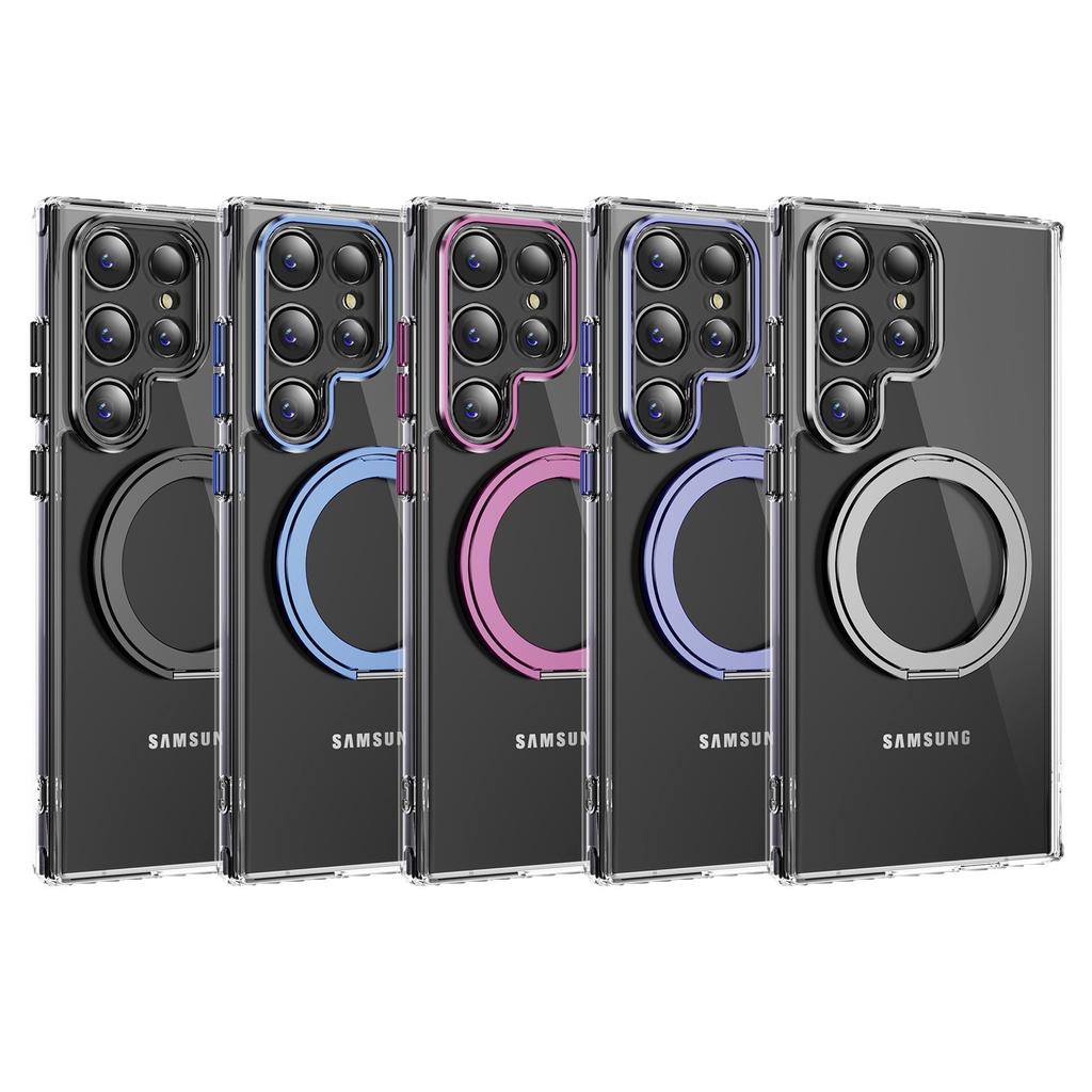 Halterung Handyhülle Magnetische Saugkraft Auto Kabelloses Laden 2-in-1 Handyhülle Hartschale TPU Anti-Sturz Transparente Handyhülle