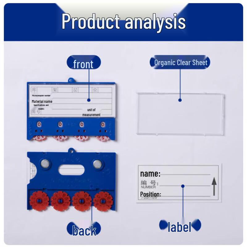 Magnetic Shelf Label Card Holders