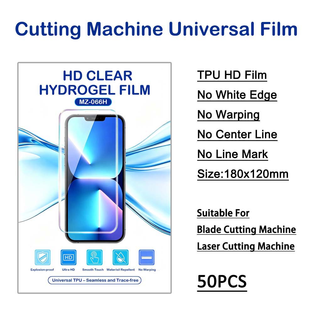 50PCS HD Matte Seamless Flexible Hydrogel Film Straight Curved Screen Protector Cut Machine Mobile Phone Screen Protective Film 1