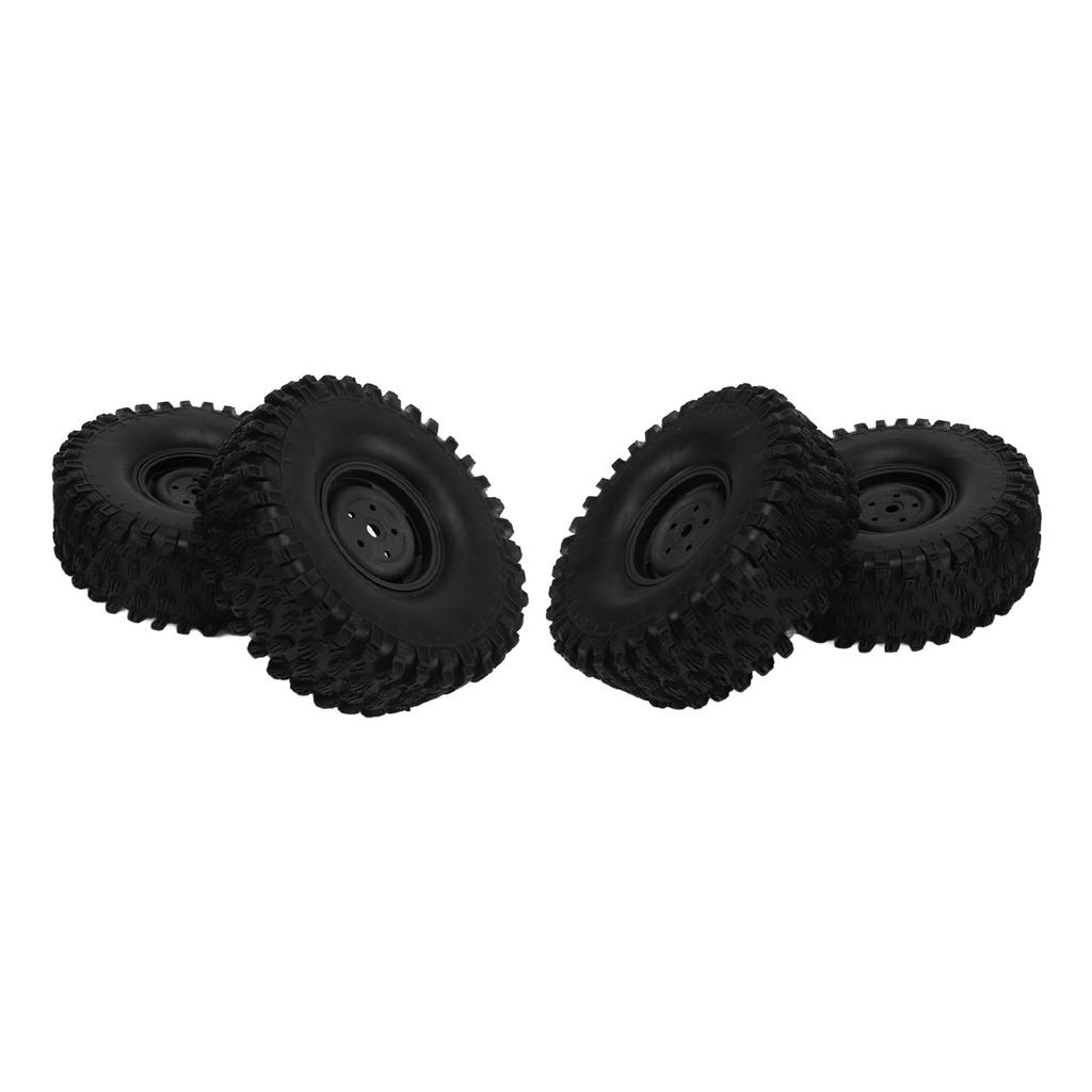 4PCS RC Wheel Set 1.9 Inch 120mm Diameter Plastic Tires for 1 10 Scale RC Off Road Car Black