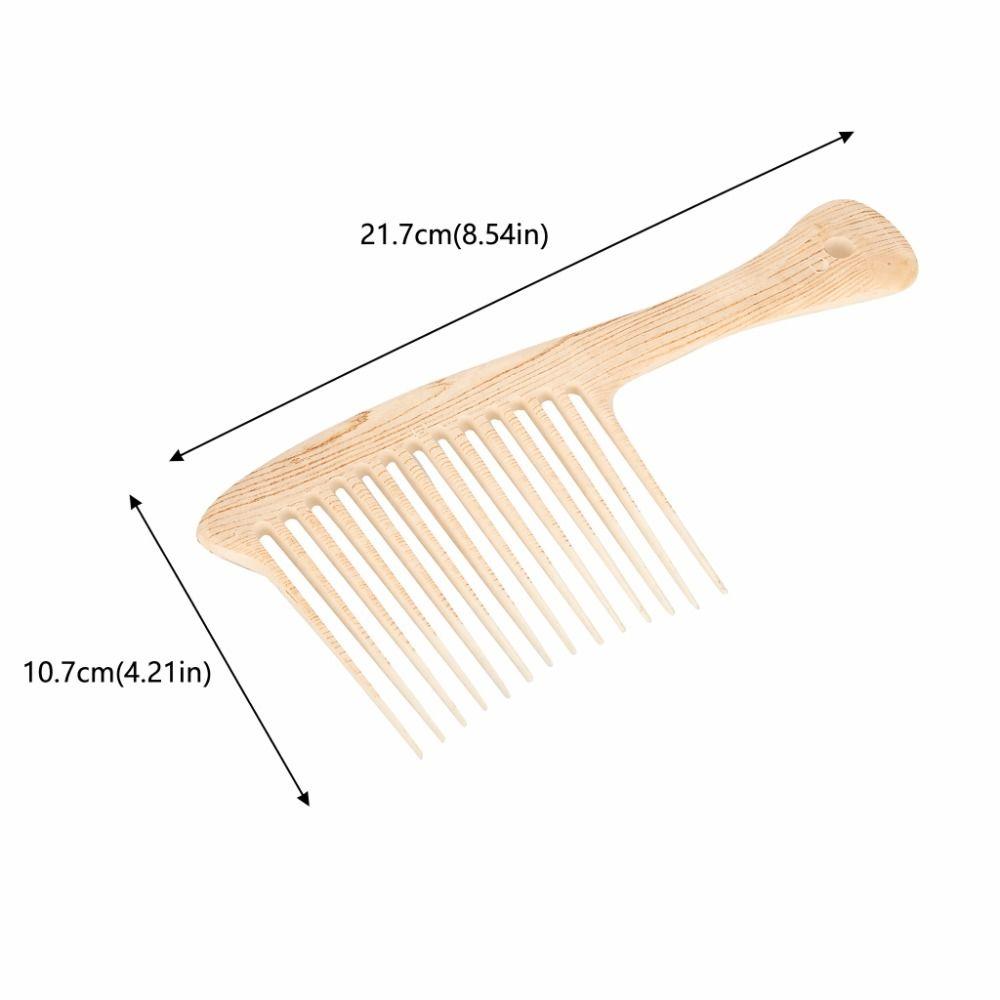 Plastic Material Wide Tooth Comb Ergonomic Handle Large Comb Hairstyle Comb  For Styling