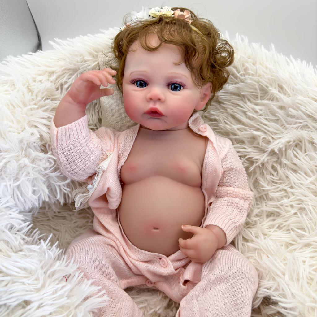 48cm Artificial Doll Toy Meadow Bloodline Visible 3D Skin Reborn Baby Doll Girl Gift for Children Toy