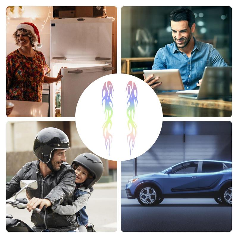 Reflective Flame Stickers Waterproof Motorcycle Decals Car Sticker Decals Self-Adhesive Vehicle Motorcycle Accessories