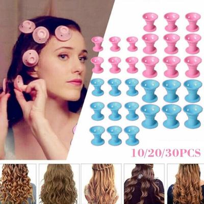30 Teile/satz Weiche Gummi Magie Haarpflege Rollen Silikon Lockenwickler Keine Hitze Kein Clip Haar Curling Styling DIY Werkzeug