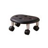 1PC with Wheels for Household Living Imitation Leather Portable Small Stool Universal Wheel Pulley Low Stool Silent Mobile