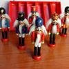 6 Pcs Nutcracker Soldier Christmas Wooden Nutcracker Soldier Tall Christmas Ornaments Figures Puppet Toy Christmas Tree Hanging Decorations Decor Gift