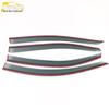 19-21 Corolla Rain Guards: 3D Stainless Steel Bright Strip Deflector & Decorative Sticker Accessories
