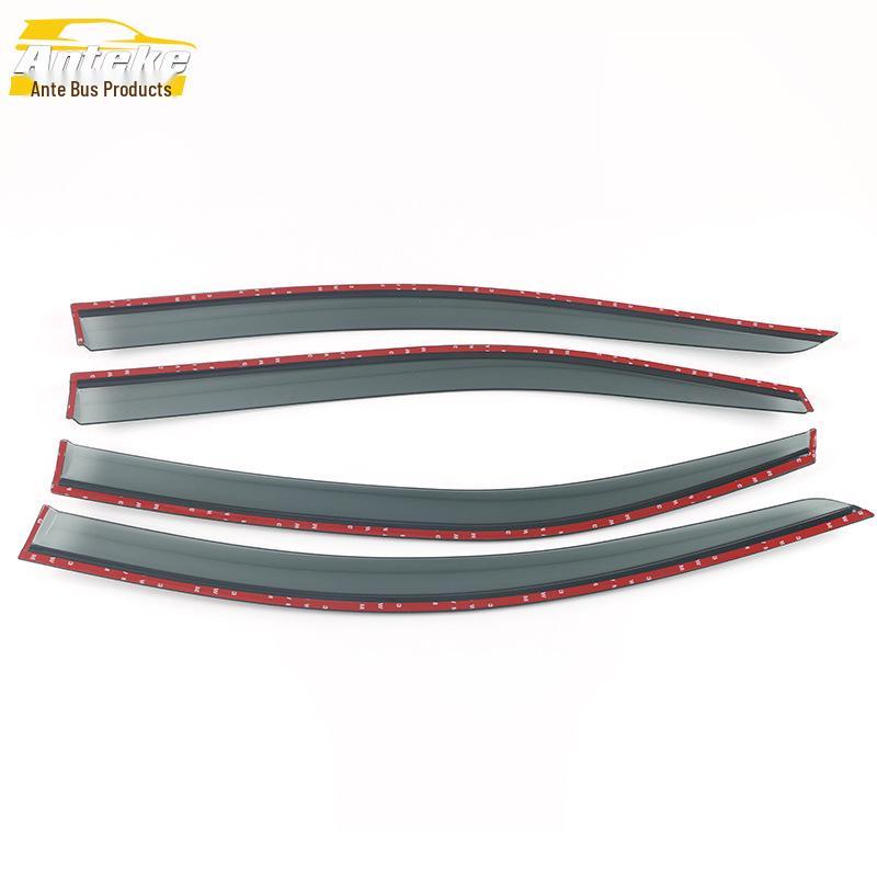 19-21 Corolla Rain Guards: 3D Stainless Steel Bright Strip Deflector & Decorative Sticker Accessories