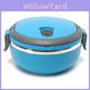Schlanke und funktionale runde Edelstahl-Lunchbox für Erwachsene, geeignet für Büro und Zuhause
