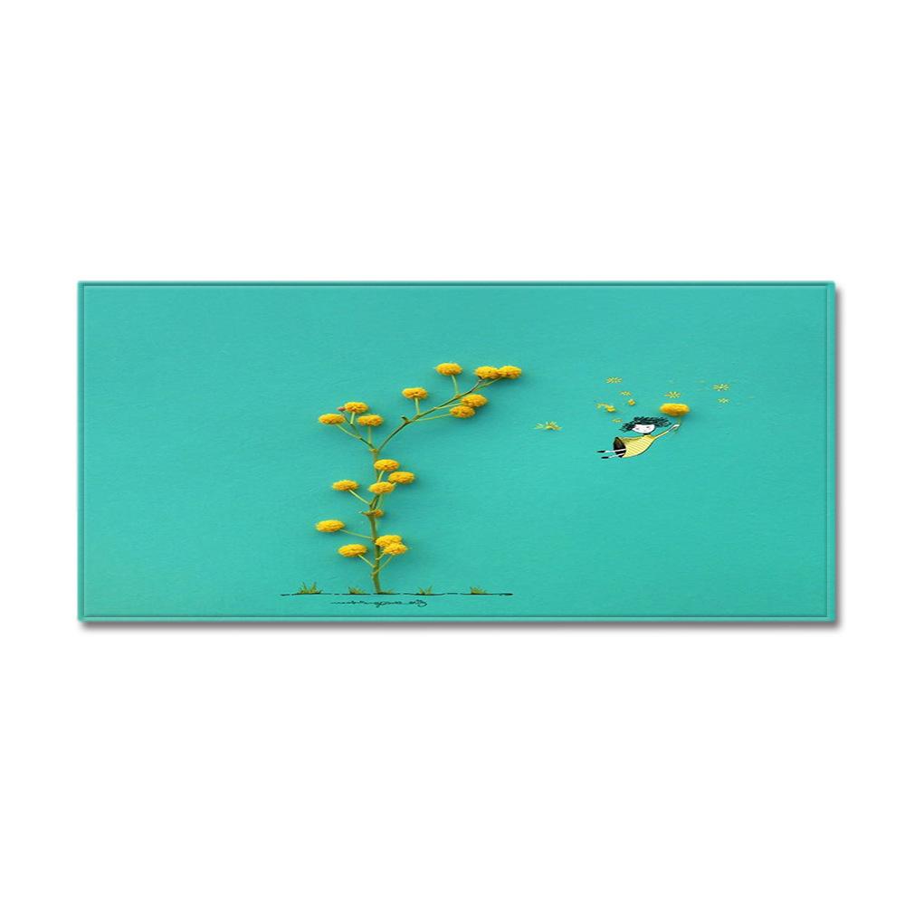 Fresh Floor Mat Household Bathroom Non-Slip Mat Kitchen Absorbent Strip Bathroom Door Mat Bedroom Carpet