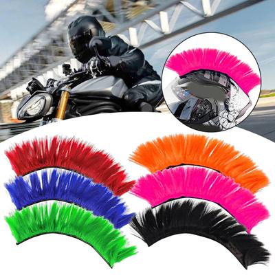 Cuttable Helmet Wig Detachable High Temperature Silk Bright Color Helmet Mohawk Helmet Supplies