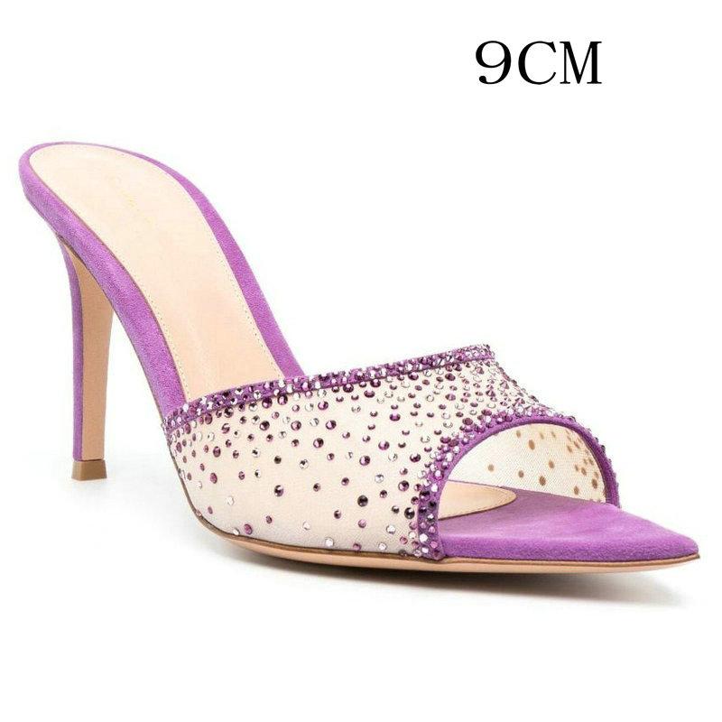 Net Red Sandal Women Summer Outside To Wear 2025New Stiletto Pointed Toe Beautiful High Heels With Open Toe Slippers