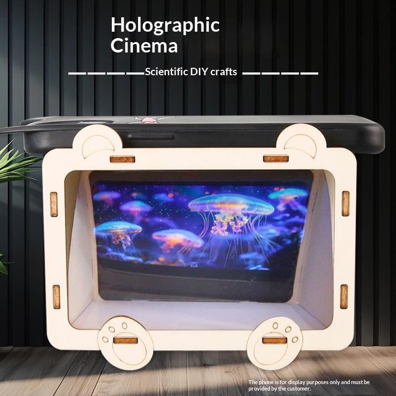 3D Hologram Projektor Til Smartphone, Diy Hjemmebiograf, Videnskabeligt Eksperiment For Studerende Skrivebordsdekoration