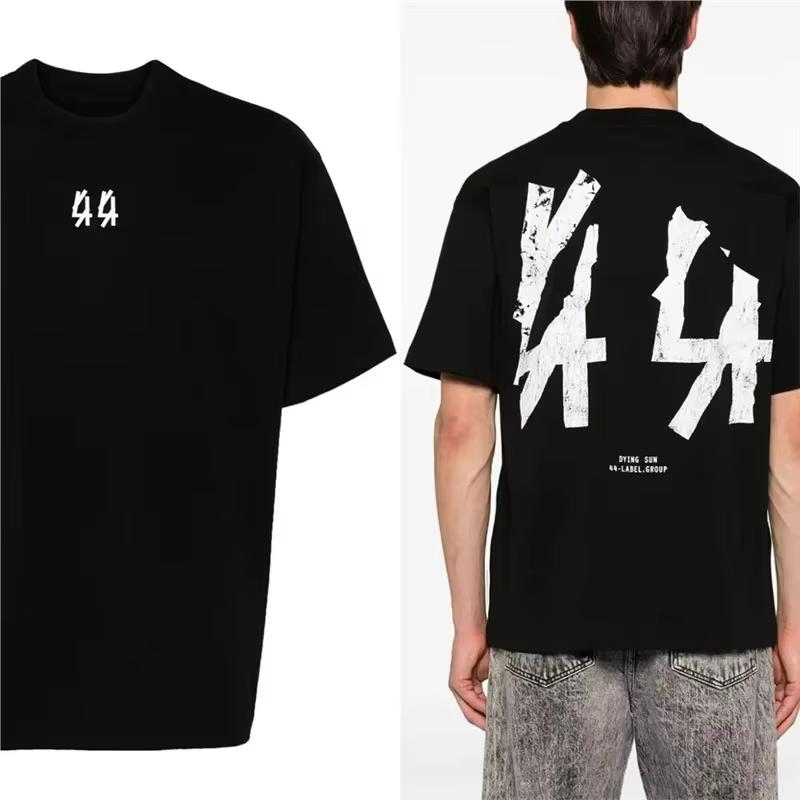 

2025 44 Label Group Бавовняна хіп-хоп футболка чоловіча жіноча з круглим вирізом з коротким рукавом з зовнішньою декоративною нашивкою 3XL
