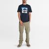 Timberland Drop Shoulder Sleeve T Shirt Men's Dark Sapphire A6QVZ-433