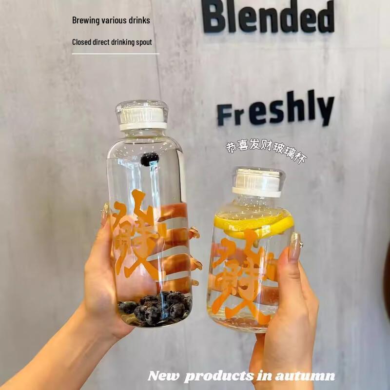 Shangqi Portable High-Temperature Resistant Glass Straw Cup