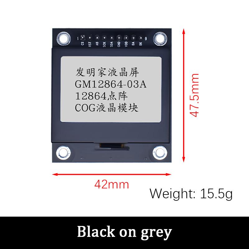 LIZAO LCD12864-03A 12864 LCD Display Module SPI Serial Port Dot Matrix with Metal Iron Frame for Arduino DIY Projects