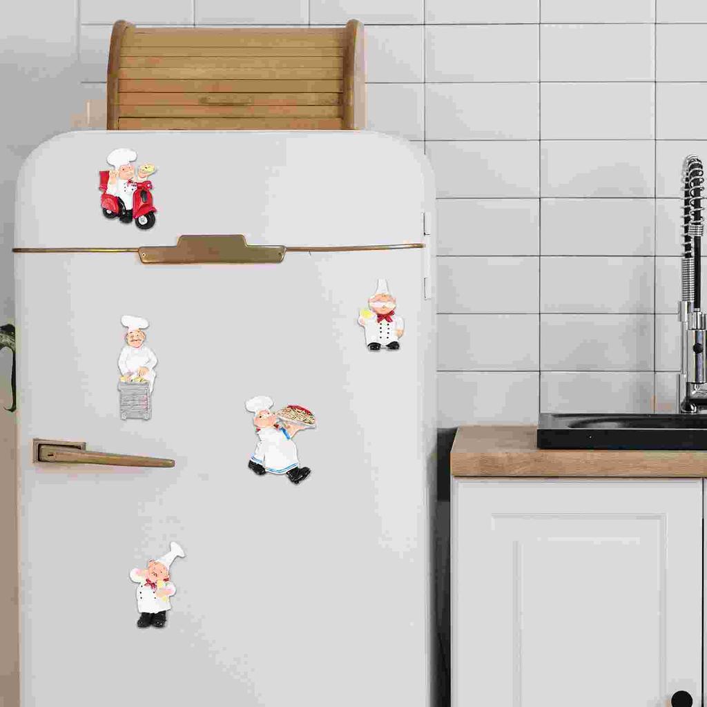 Stickers Chef Fridge Magnet Magnets Shaped Mini Magnetic Whiteboard Resin Refrigerator Office