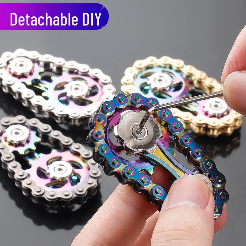 Cross-Border Alloy Gear Fidget Spinner: Adult Decompression Toy