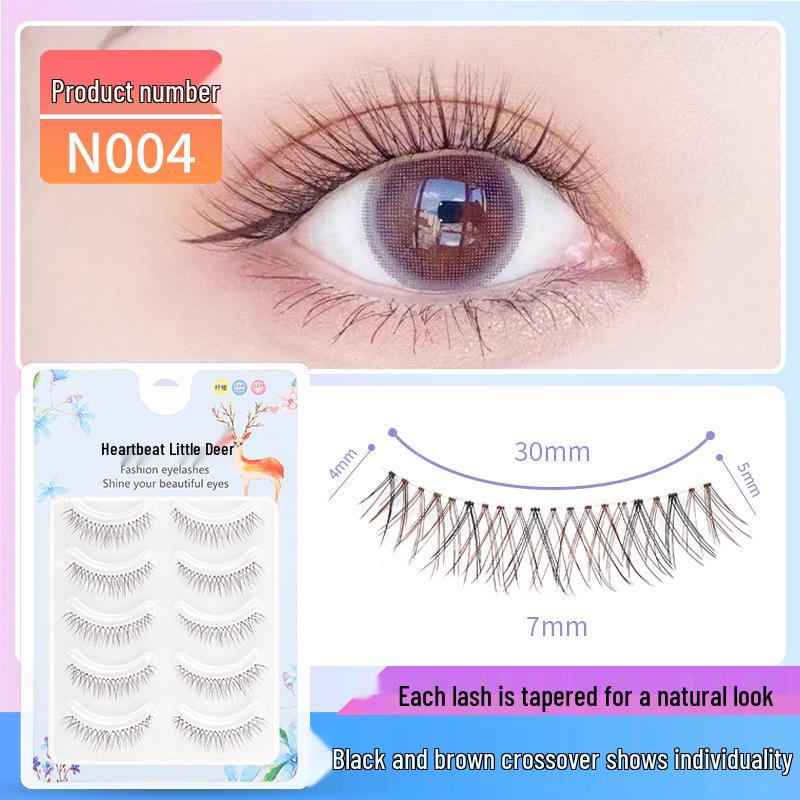 

Black & Brown 3D Tapered Cross-Style False Eyelashes - Soft, Lightweight, 5 Pairs