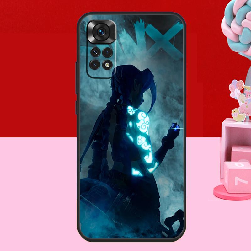 Arcane Jinx Vi Anime Case For Xiaomi Redmi Note 10 8 9 11 12 Pro 12 Turbo 9S 10S 11S 12S Redmi 9C 10C 12C Coque