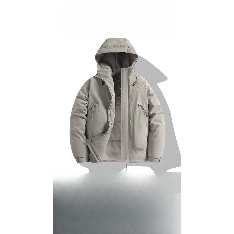 A New Solid-color Casual Windproof, Waterproof and Warm Winter Sweatshirt for Outdoor Hooded Men
