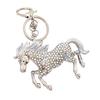 Keychain Pendant Sparkling Rhinestones Horse Design Metal Keyring Decorative Key Holder Bag Decoration