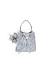Women's Large Capacity Single Shoulder Bucket Bag with Inner Lining, Compartment Organizer, and Zippered Middle Section.