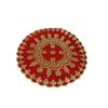 @ Indian Traditional Velvet Red Color Round Shape Chowki Assan For Pooja Zr770-60%Off