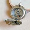Handmade Nautical Brass Pocket Compass – Silver Finish, 3.81 cm, Nickel Polished
