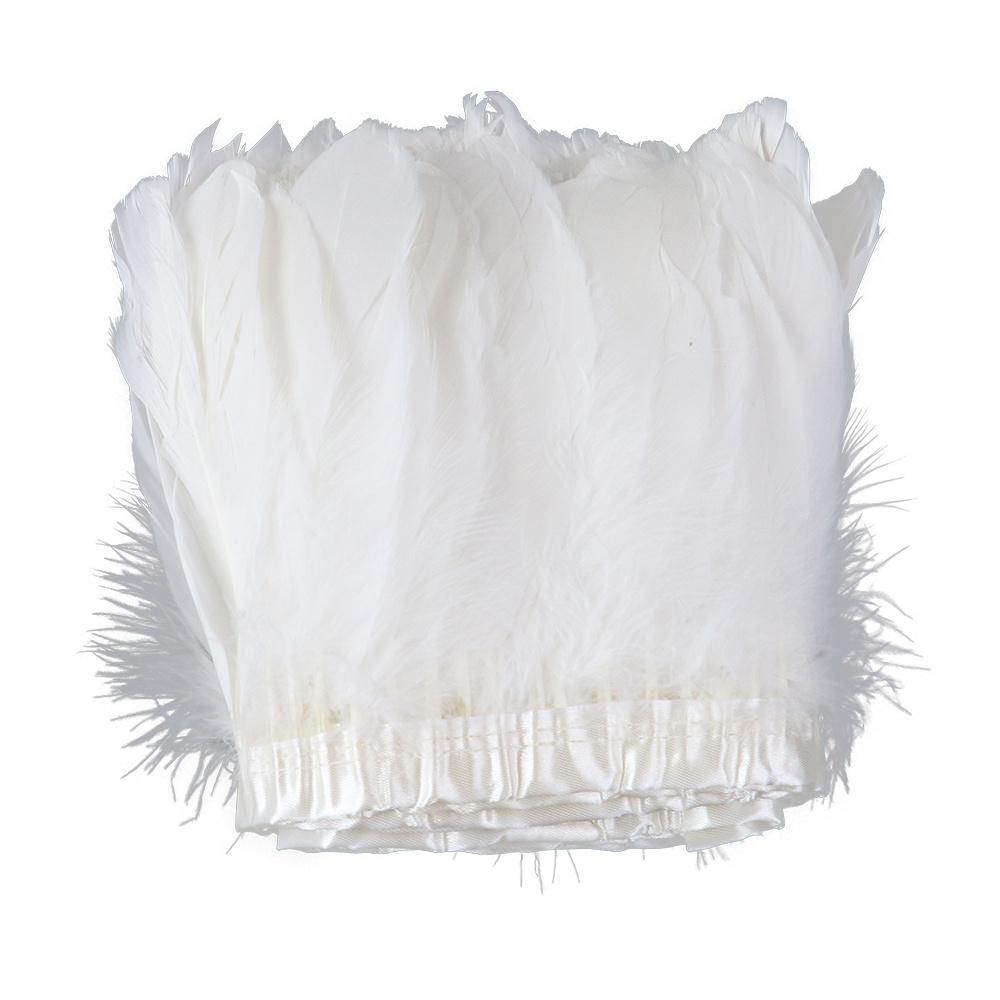 Natural Swan Goose Feather Trim 2/6/10 Yards Costume Fringe Ribbon for DIY Dress Decoration Carnival Party Accessories