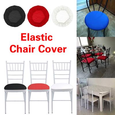 1 Pcs Simple Style Spandex Chair Seat Cover Stretch Chair Slipcover Kitchen Home Decor Removable