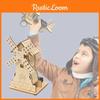 Wood-made Customizable Electric Windmill House Diy Stem Educational Toy For Students