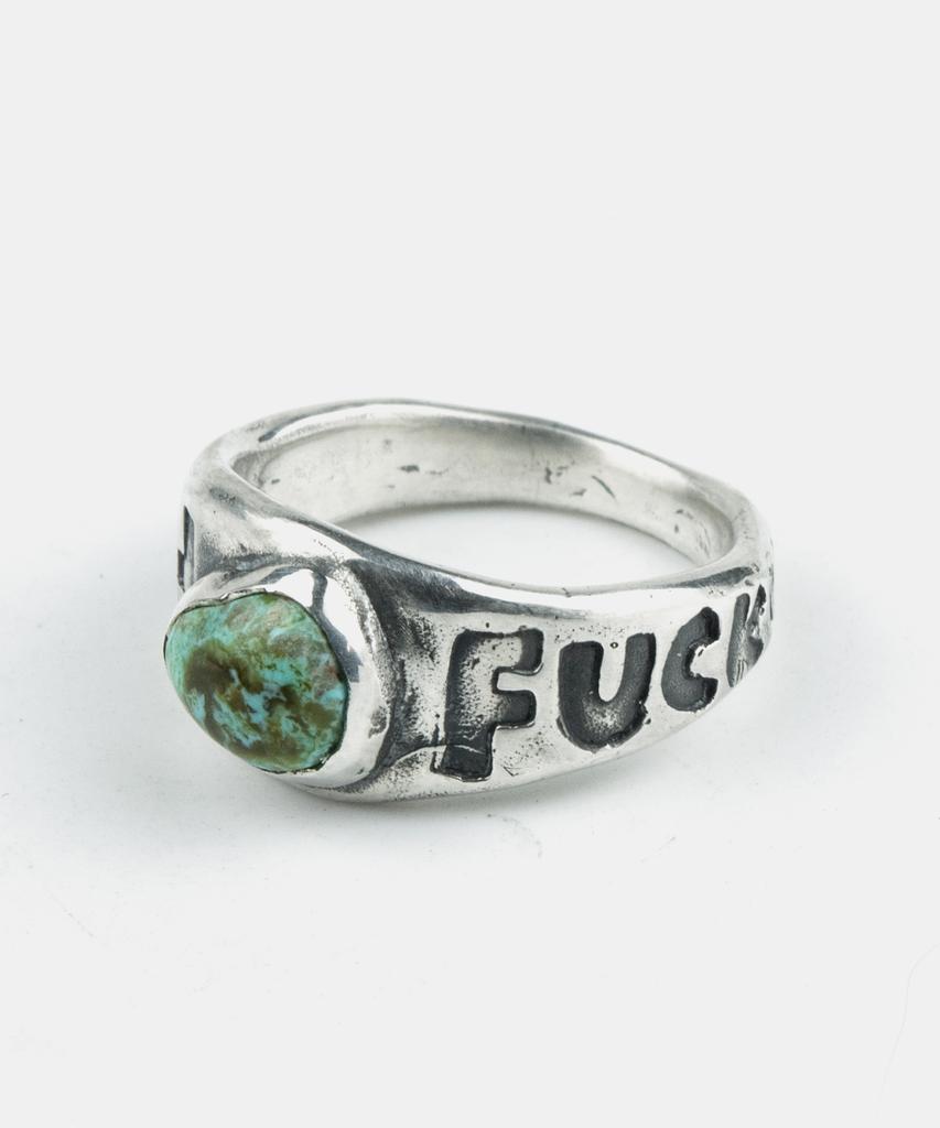 Sheen666 Turquoise Silver Ring F-Word Custom (B Type)