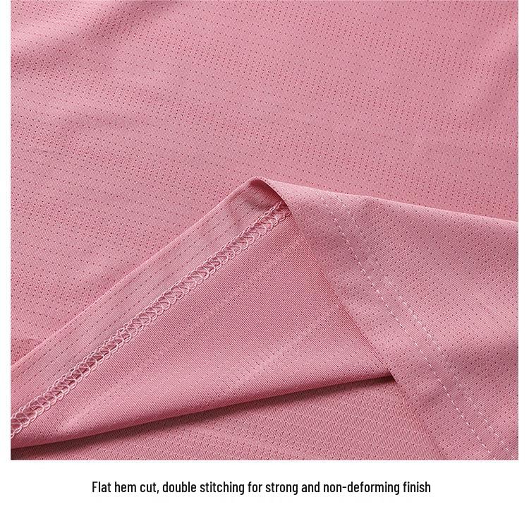Summer Couple Ice Silk Quick-Dry Breathable Short Sleeve Sports T-Shirt for Men