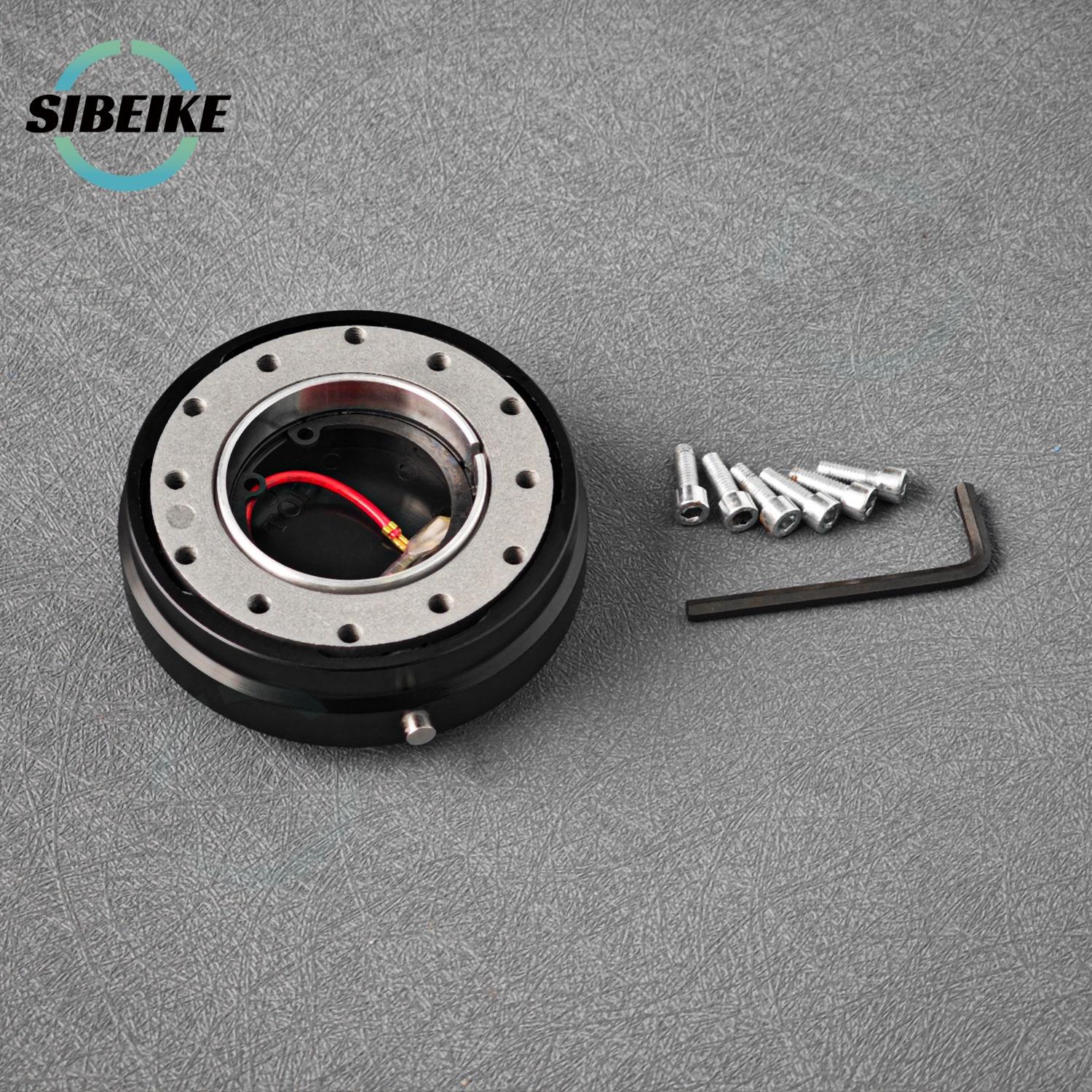 JDM Thin Version 6 Hole Steering Wheel Quick Release Hub Adapter Snap Off Boss kit чёрный