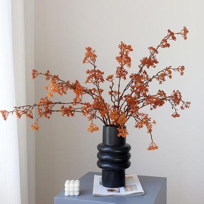 Retro Long Stem Artificial Berry Flower Arrangement for Weddings and Home Decor