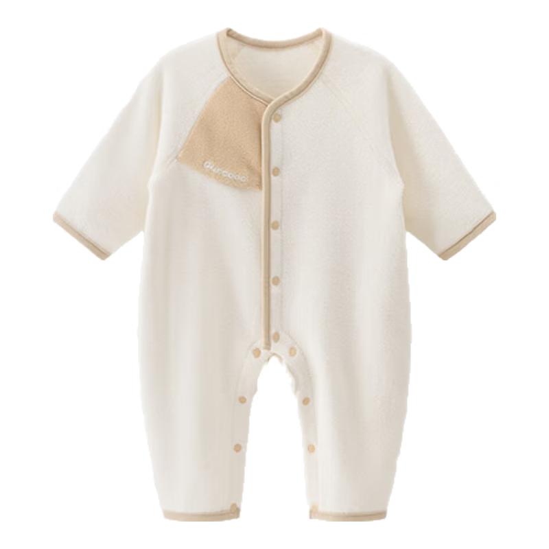 Guaiqi Bear Anti-static Fleece Baby Romper 90