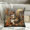 Squirrel Pillow Cover: Nature's Artistry for Your Home Sofa cushion cover, home decoration, 2D printing