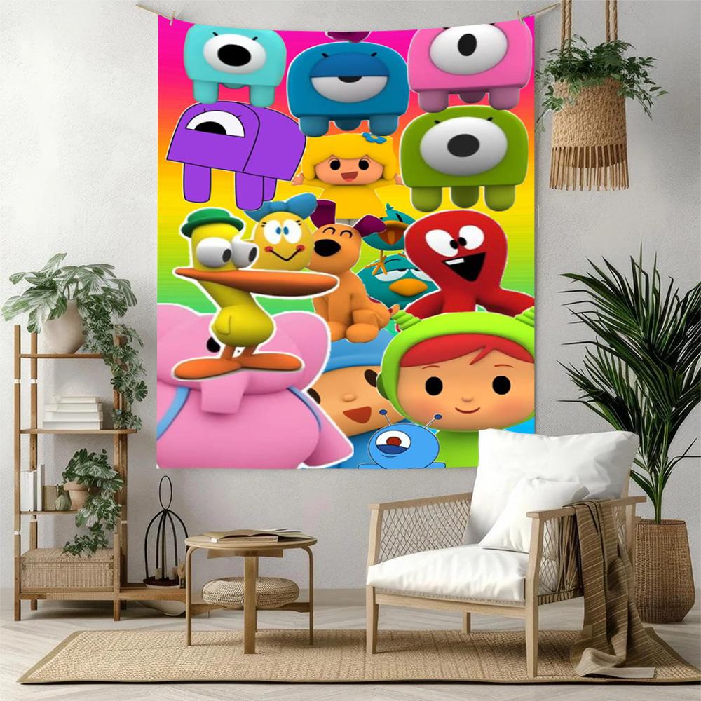 Pocoyo Retro Tapestry Rustic Farmhouse Ideal for Dorm Wall Balcony Living Room Year-Round Gallery Wall Gift for Friends Family